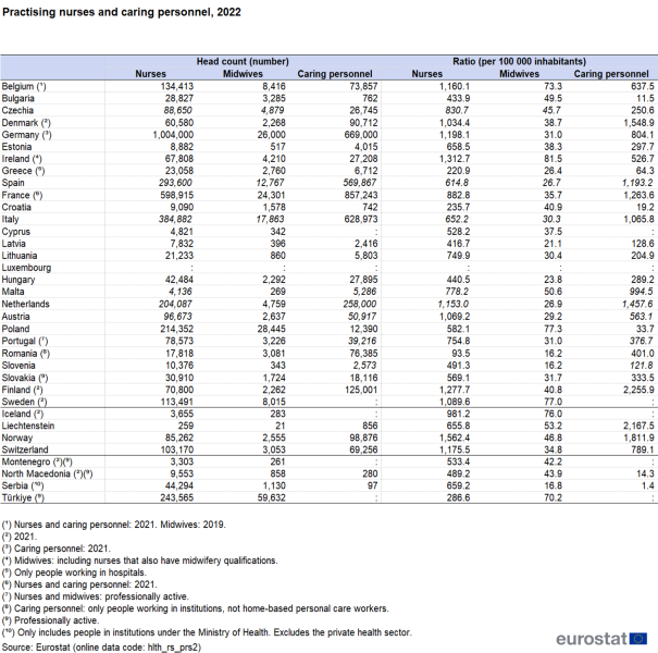 File:Practising nurses and caring personnel, 2022 Health2024.png